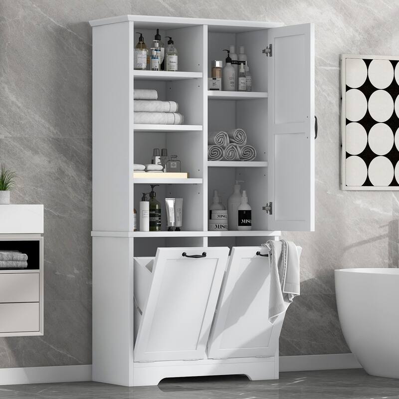 Bathroom Storage Cabinet with Doors and Drawers