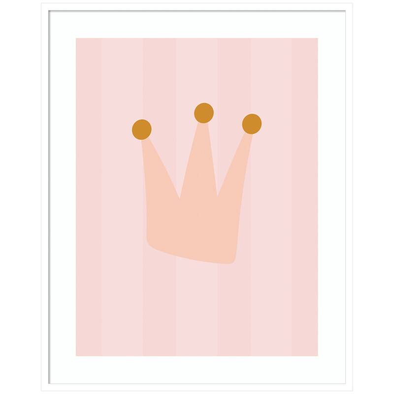 Kate and Laurel Crown by Laura Moss Framed Wall Art Print - 33x41 - White