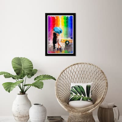 Wynwood Studio Prints People and Portraits The Kiss Blue and Modern & Contemporary Wall Art Canvas Print