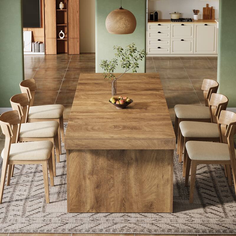 Farmhouse Rectangular Dining Table for 6-8 People