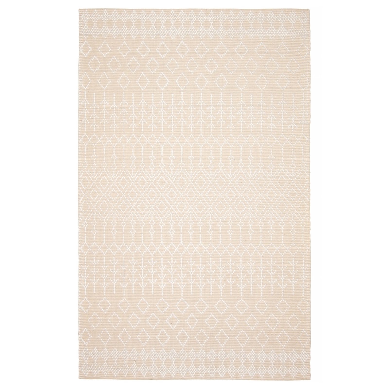 ECARPETGALLERY Braid weave Sienna Cream Wool Rug - 5'0 x 8'0 - Cream - 5'0 x 8'0