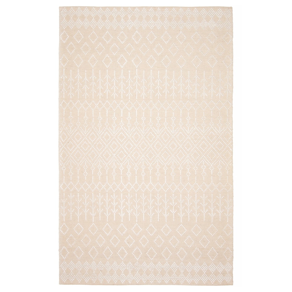 ECARPETGALLERY Braid weave Sienna Cream Wool Rug - 5'0 x 8'0