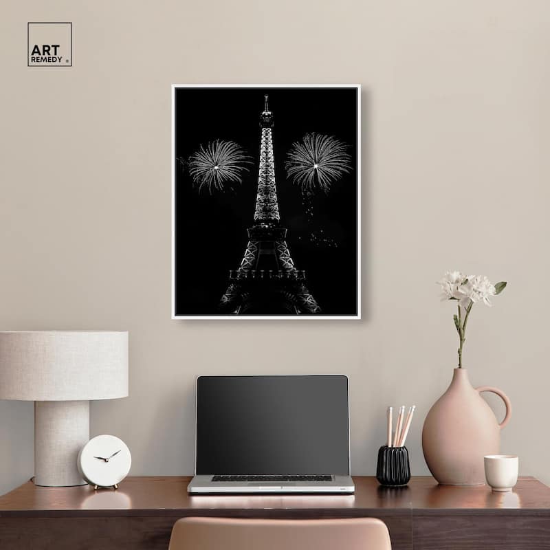 Fireworks Over Paris Canvas by Art Remedy