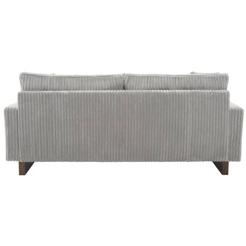Christopher Knight Home - Cordua American Design Upholstered Loveseat Sofa with Four Pillows and Soft Corduroy Fabric