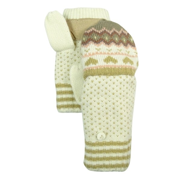 Shop Isotoner Women's Casual Pattern Knit Flip-Top Mittens ...
