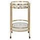 preview thumbnail 5 of 4, Uttermost Isabelle Gold Bar Cart - 30" H x 33.5"W x 17.75" D