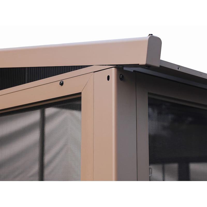 Florence - Wall Mounted Solarium 8x12 Metal Roof