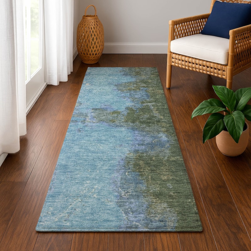 Premium Washable Super Soft Vintage Traditional Mayfield Rug - Cactus - 2'3" x 7'6"