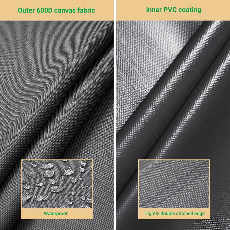 LIVOOSUN Patio Market Umbrella Covers 600D UV Resistant, Fits 9ft-11ft