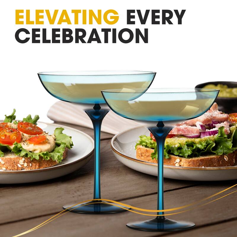 Berkware Set of 2 Luxurious and Elegant Coupe Cocktail Glass