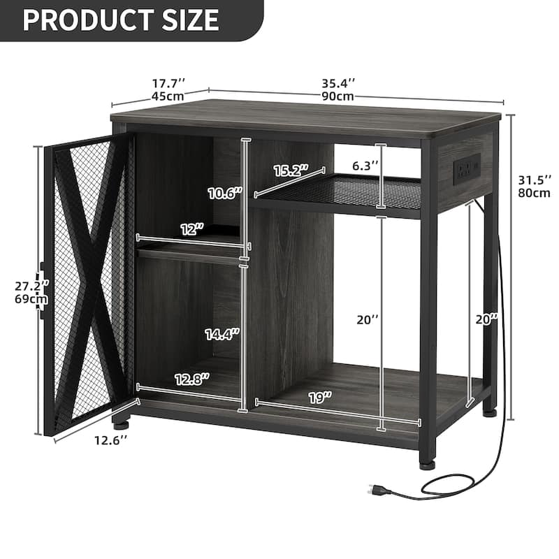Moasis 50 Gallon Aquarium Stand with Power Outlets & LED Light