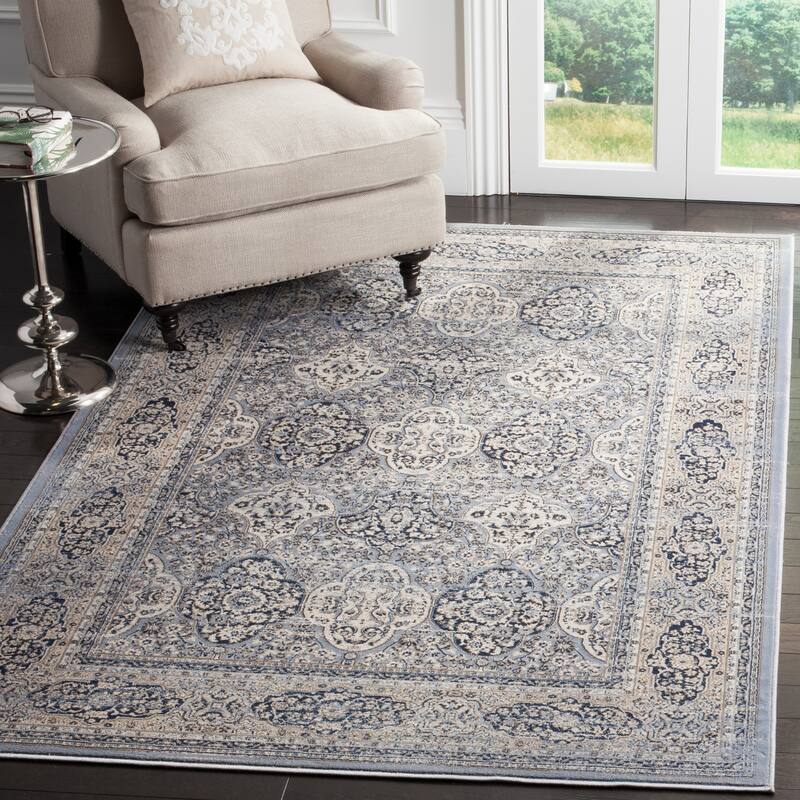 SAFAVIEH Vintage Distressed Boho Irma Oriental Rug - 5'1" x 7'7" - Light Blue/Ivory
