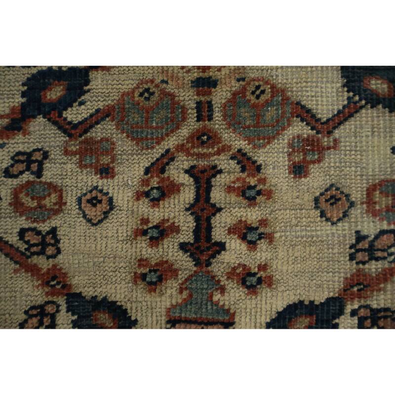 Hand Knotted Oriental 100% Wool Carpet Traditional Medallion Beige & Ivories Sultanabad Area Rug - 11' 9'' X 8' 4''