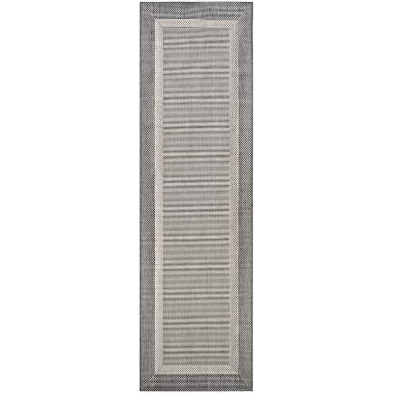 Dream Decor Rugs Pergola Channel Indoor Outdoor Area Rug - 2'3" x 7'10" Runner - Gray