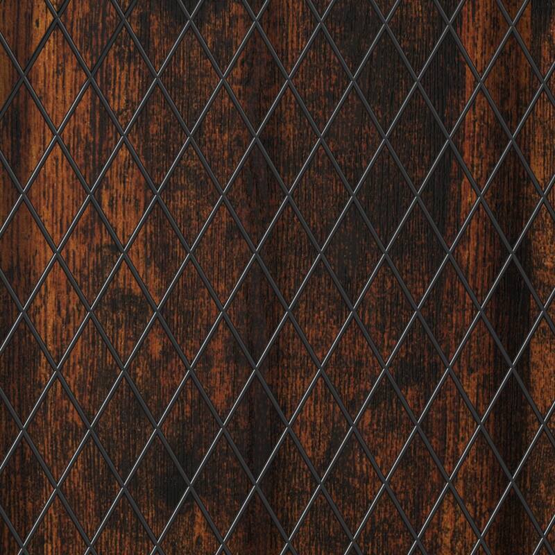 Double Dog Crate Furniture w/Drawers for Small Dogs, Rustic Farmhouse Dog Kennel End Table, Sliding Barn Doors - 47.2"W