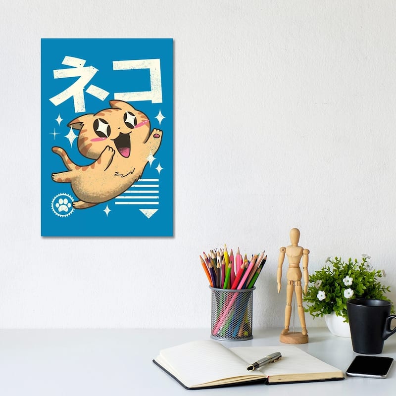 iCanvas "Kawaii Feline" by Vincent Trinidad Canvas Print - 12x8x0.75