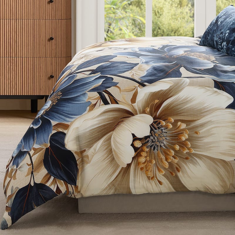 Bebejan English Manor 100% Cotton Sateen 5 Piece Reversible Comforter Set
