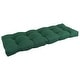 preview thumbnail 65 of 94, Solid Twill Tufted Indoor Bench Cushion (Multiple widths from 42 to 60 inch) 46" wide - Forest Green