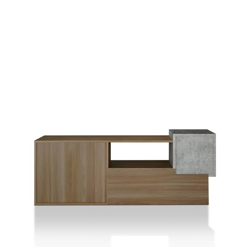 DH BASIC Industrial Walnut Two-tone 7-Shelf Bookcase by Denhour