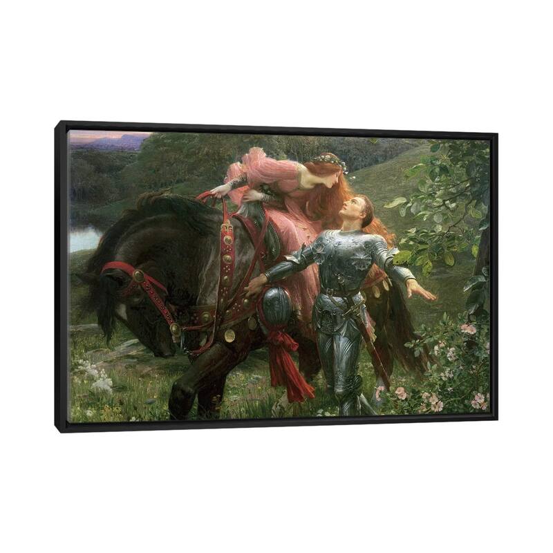 iCanvas "La Belle Dame Sans Merci, exh.1902 " by Sir Frank Dicksee Framed Canvas Print - Black - 26x40