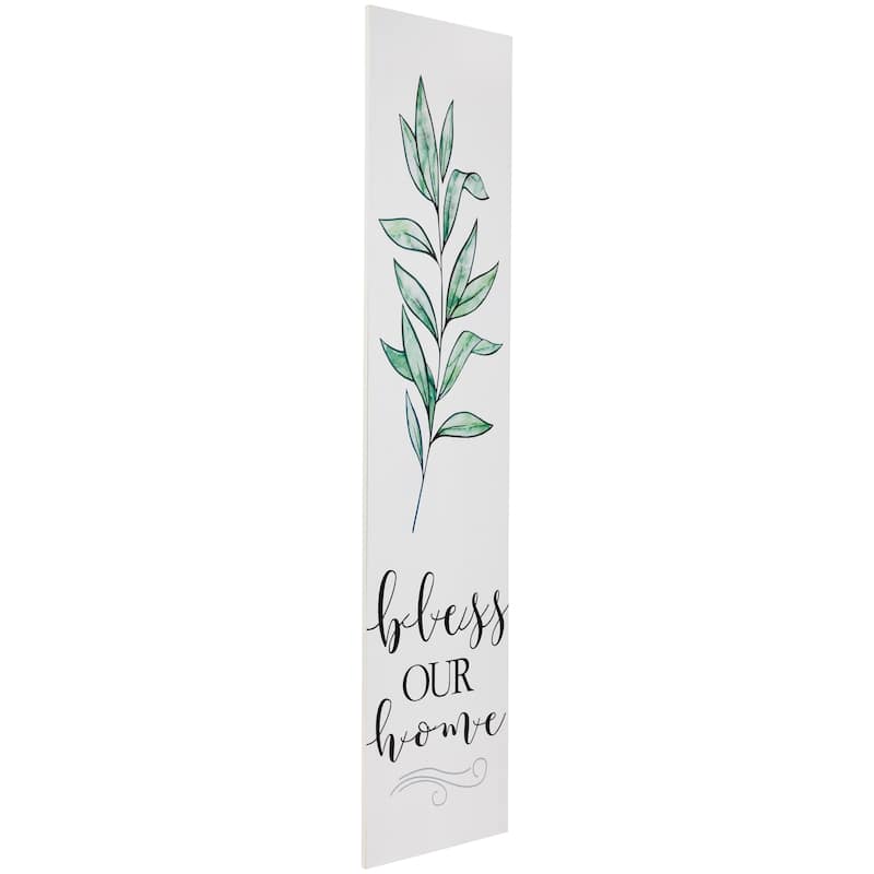 35.75" Bless Our Home Wooden Wall Sign