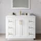 Option White / Giotto Quartz Top / Brushed Gold Hardware