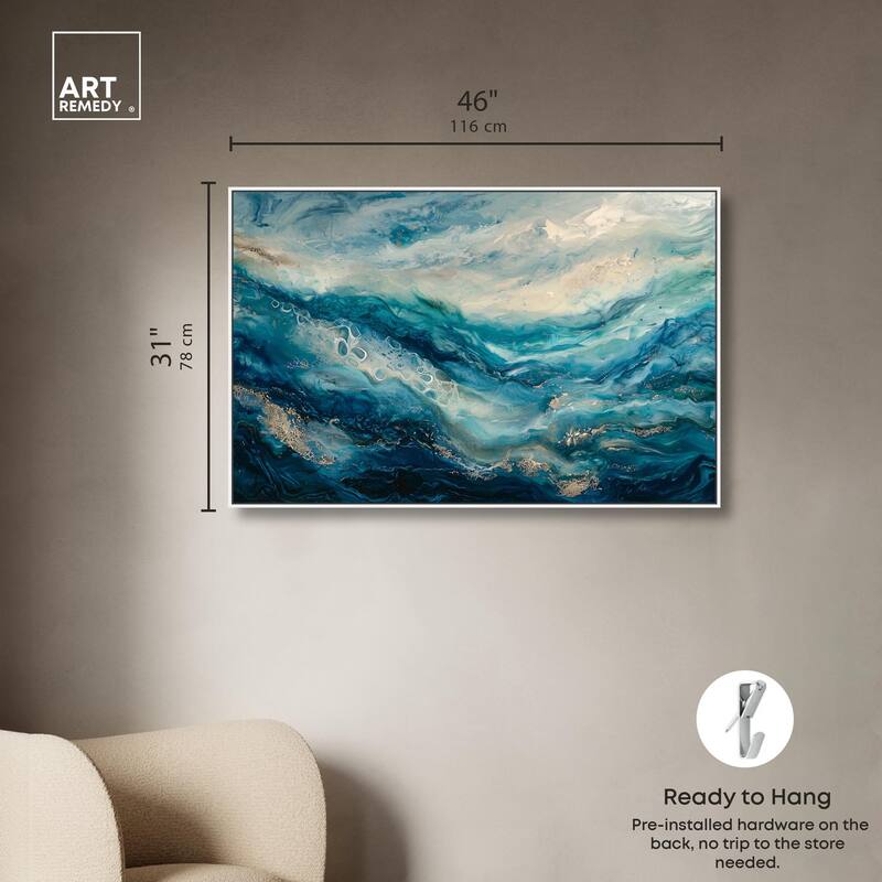 Jeweled Waters Canvas by Art Remedy