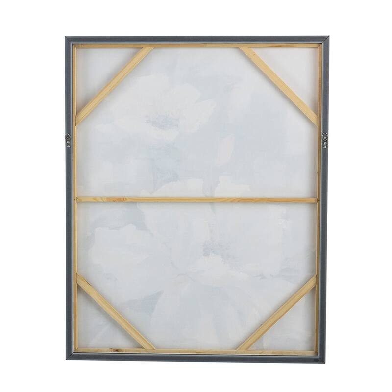 Modern Large Rectangular Floral Canvas Wall Decor Home Decor Painting with Frame, for Living Room Kitchen Foyer Office
