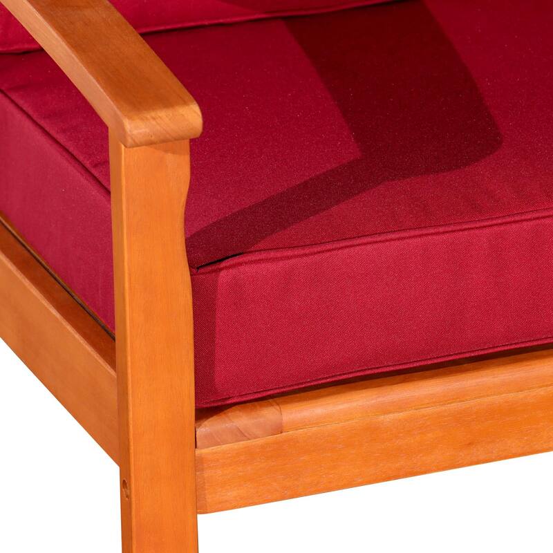 Deep Seat Eucalyptus Chair for Ultimate Relaxation and Outdoor Comfort