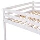 preview thumbnail 4 of 26, Contemporary Design Full Size Low Loft Bed with inclined Ladder and Guardrails, Under Bed Capacious Space, Space-saving, White