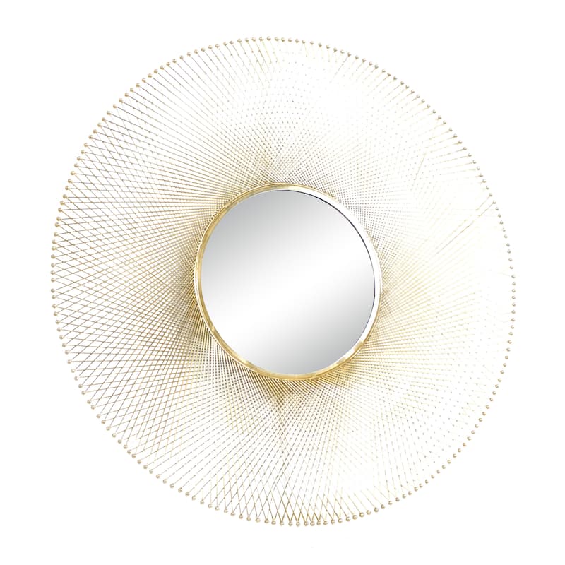 Metal Starburst Wall Mirror - Gold - Roche River Decor