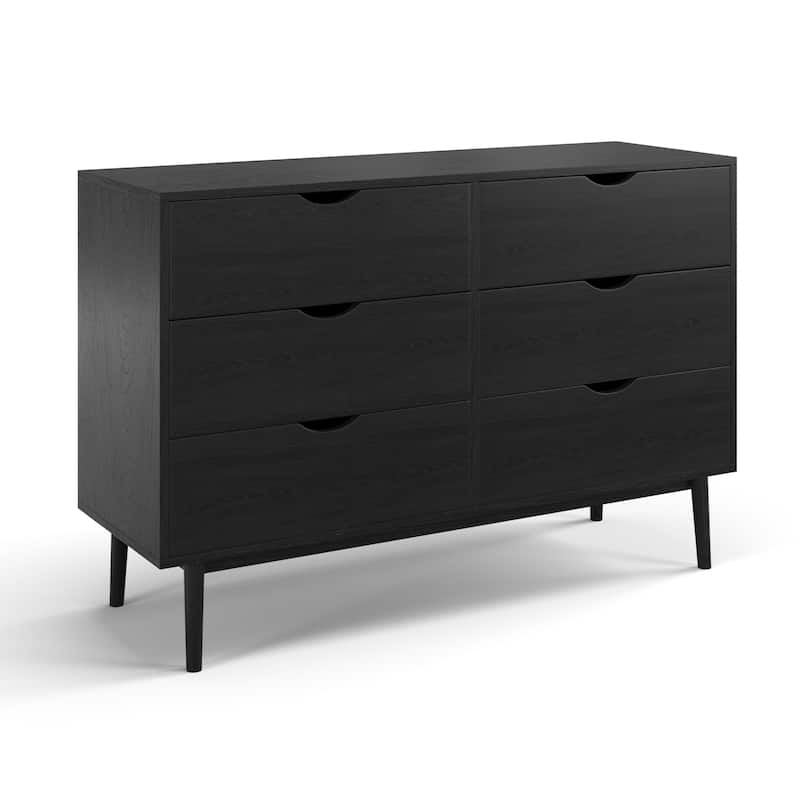 Analise 6-Drawer Dresser - Black