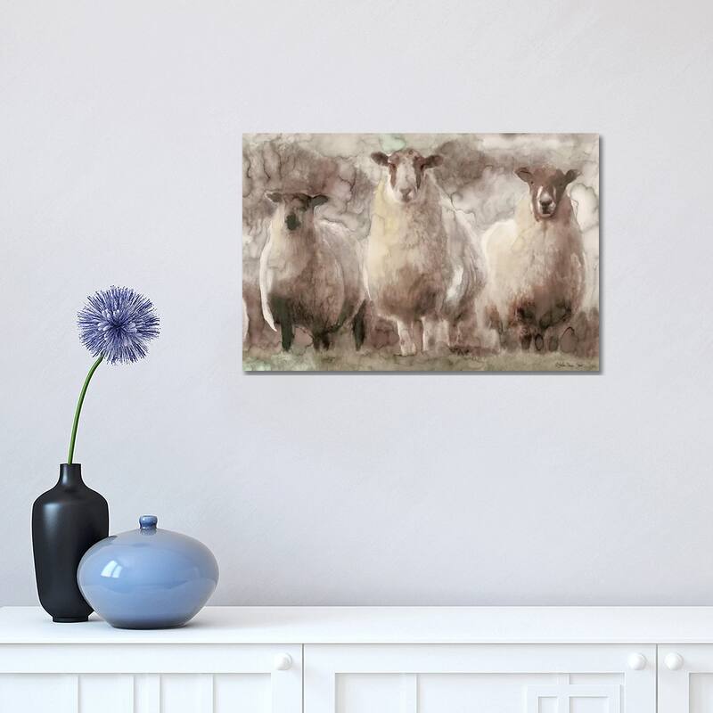 iCanvas "Three Sheep" by Stellar Design Studio Canvas Print - 12x18x1.5