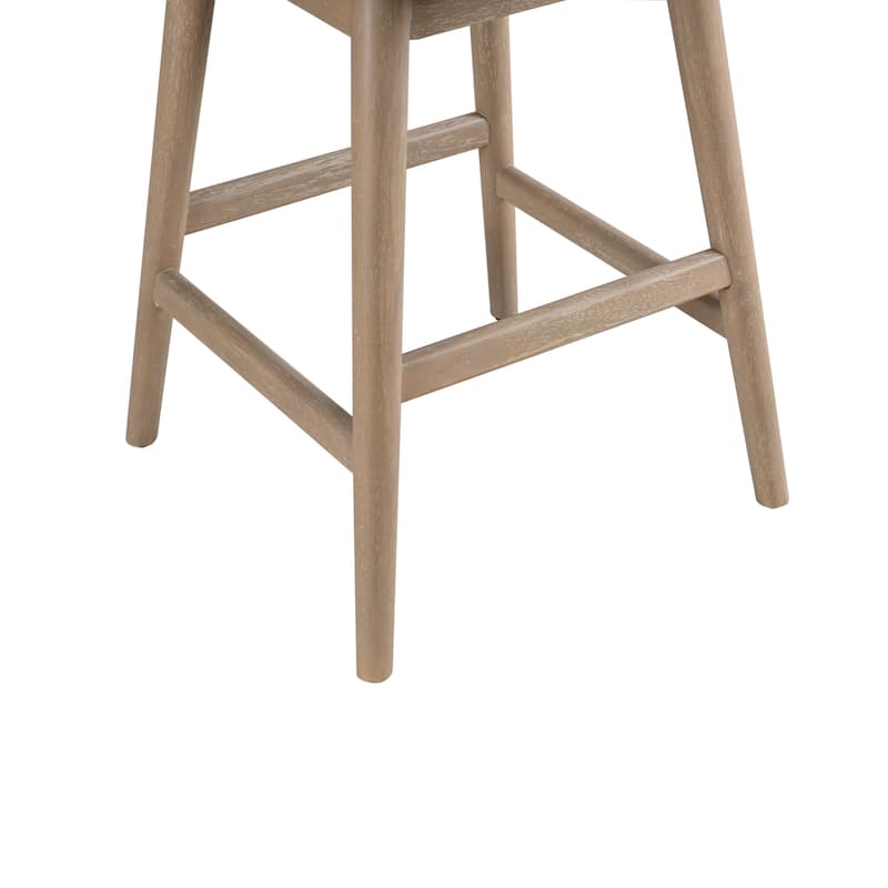 Sadie Modern Swivel Bar Stool, Upholstered Counter Height Chair with Solid Wood Frame
