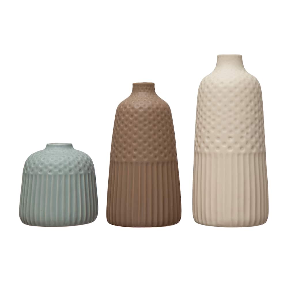 Stoneware Vases with Matte Glaze