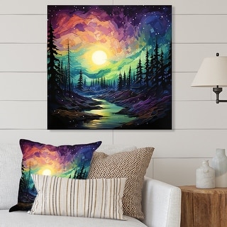 Designart quot Aurora Borealis Aurora Symphony VII quot Aurora Borealis Metal