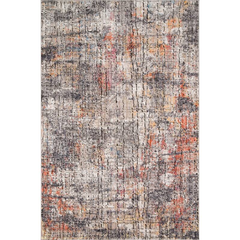 Alexander Home Athens Abstract Modern Sunset Distresssed Area Rug