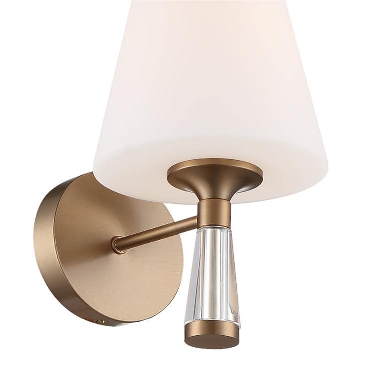 Ramsey 1 Light Vibrant Gold Wall Mount - 6'' W x 10.5'' H x 7.5'' D
