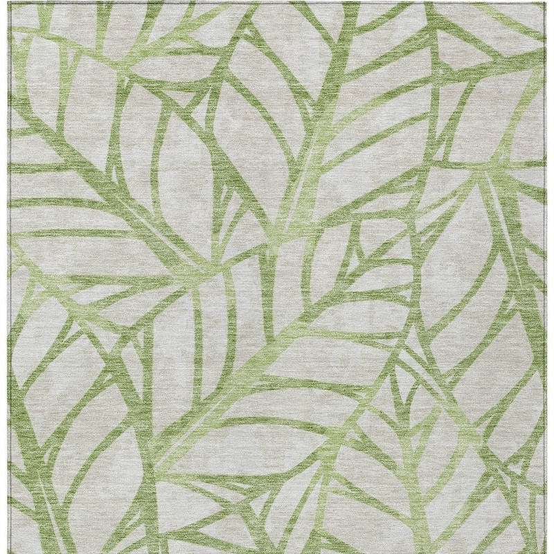 HomeRoots Floral Transitional Rectangle Outdoor Rug