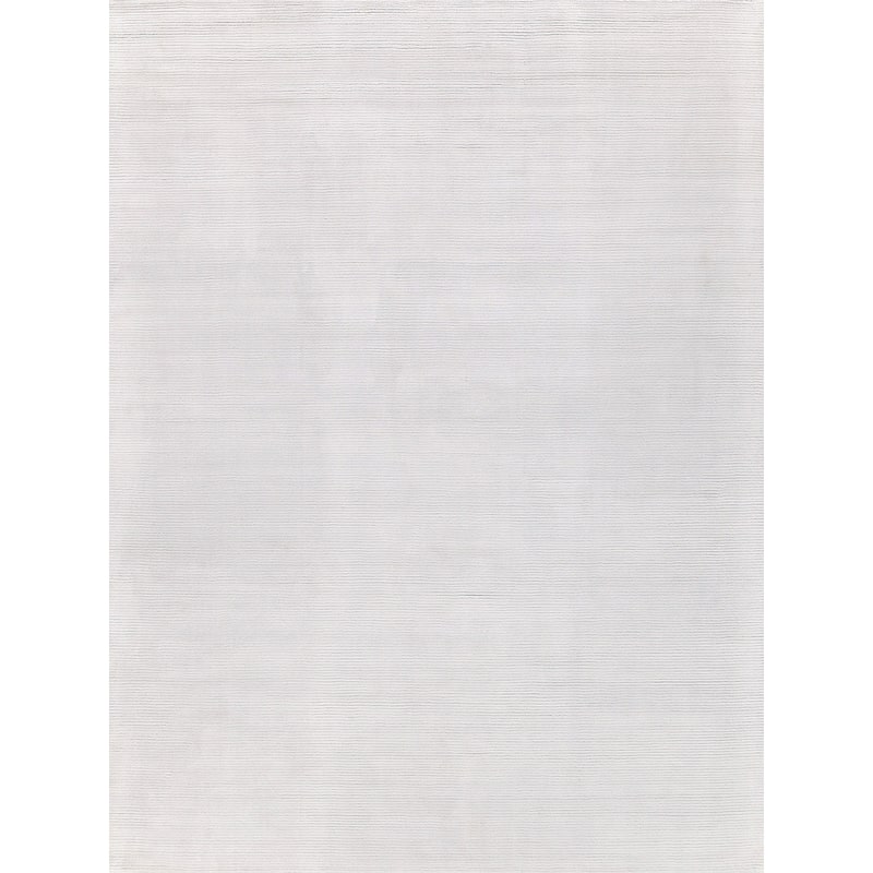 Exquisite Rugs Pavia Modern Handmade Handloomed Silky Nylon White Area Rug