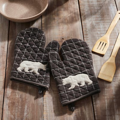 Wyatt Bear Oven Mitt Set of 2 - 8x8