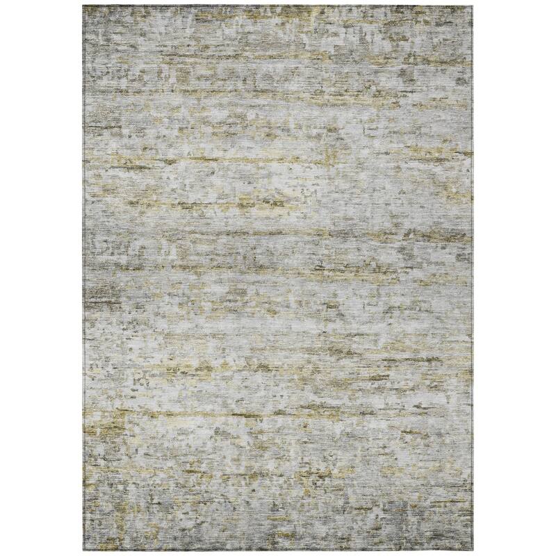HomeRoots Striped Transitional Rectangle Outdoor Rug