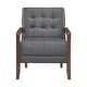 preview thumbnail 67 of 71, Leland Leather Match Accent Chair
