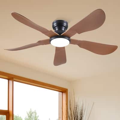 32/36/46/52 inches Low Profile Ceiling Fan with Light and Remote for Living Room Bedroom Kid's Room Patio