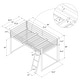 preview thumbnail 20 of 20, Little Seeds Monarch Hill Haven Twin Size Metal Junior Loft Bed