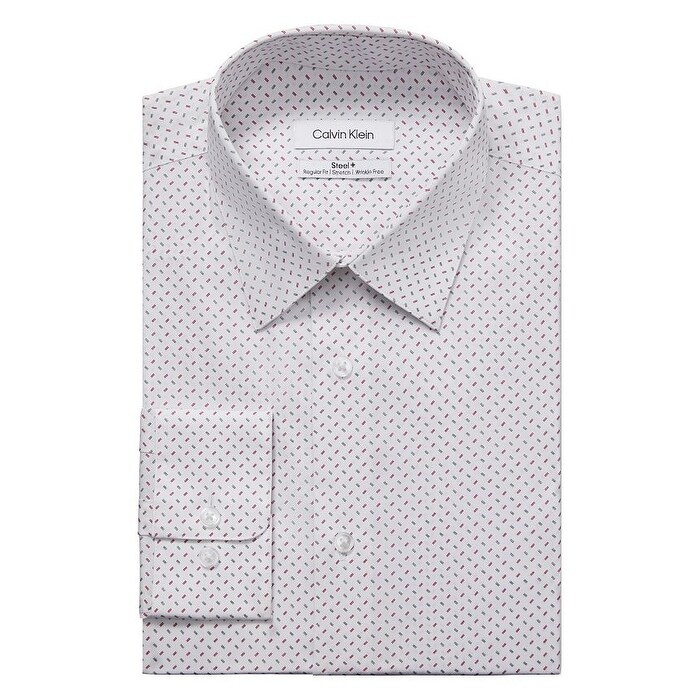 calvin klein wrinkle free dress shirt Cotton Herringbone Slim Fit Dress Shirt