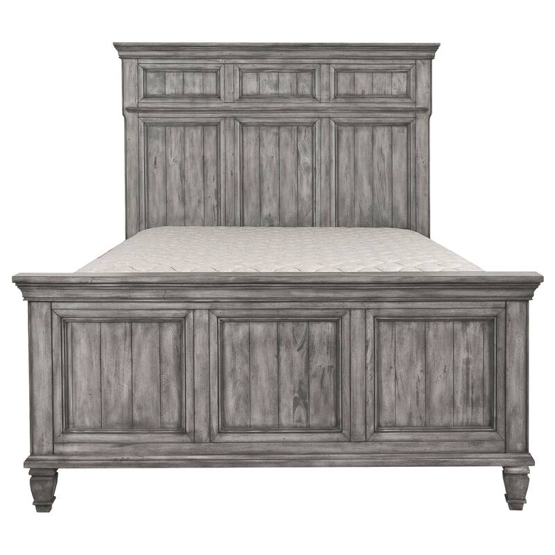 Avenue Farmhouse Tall Headboard Wood Panel Bed