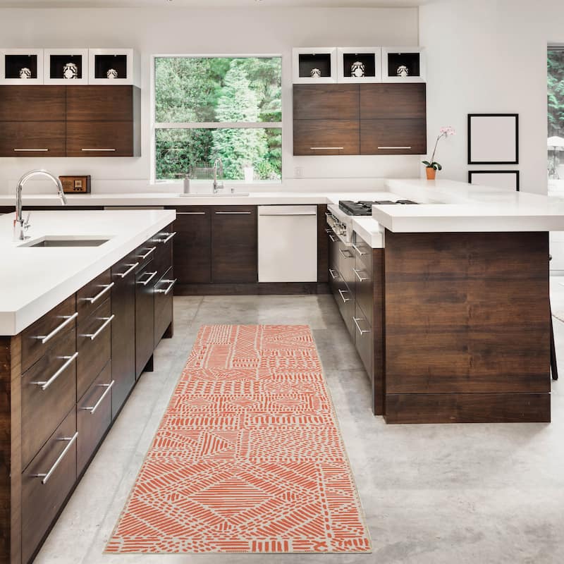 Cayden Machine Washable Geometic Area Rug