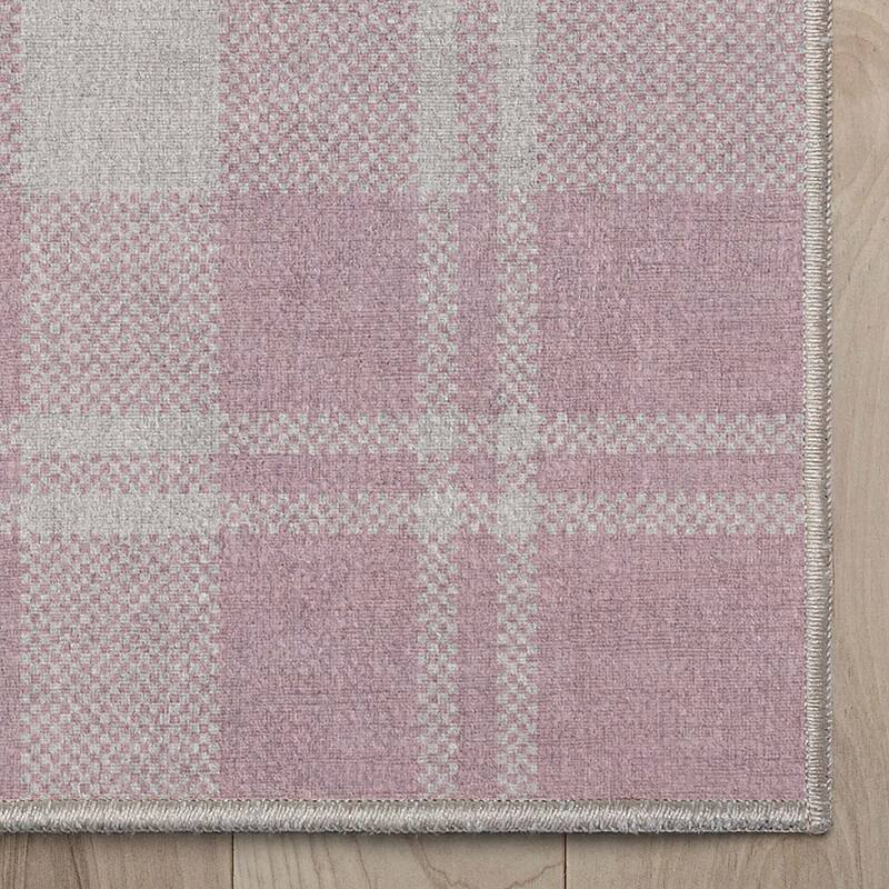 Well Woven Apollo Plaid Farmhouse Geometric FlatWeave Rug