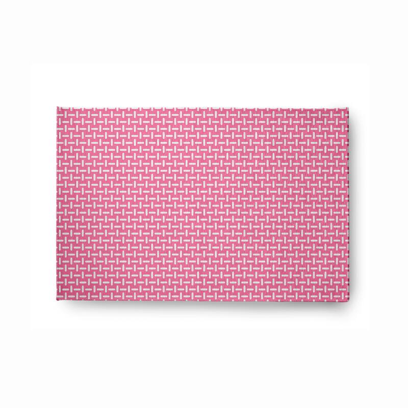 Woven Stitch Soft Chenille Rug - 2' x 3' - Pink